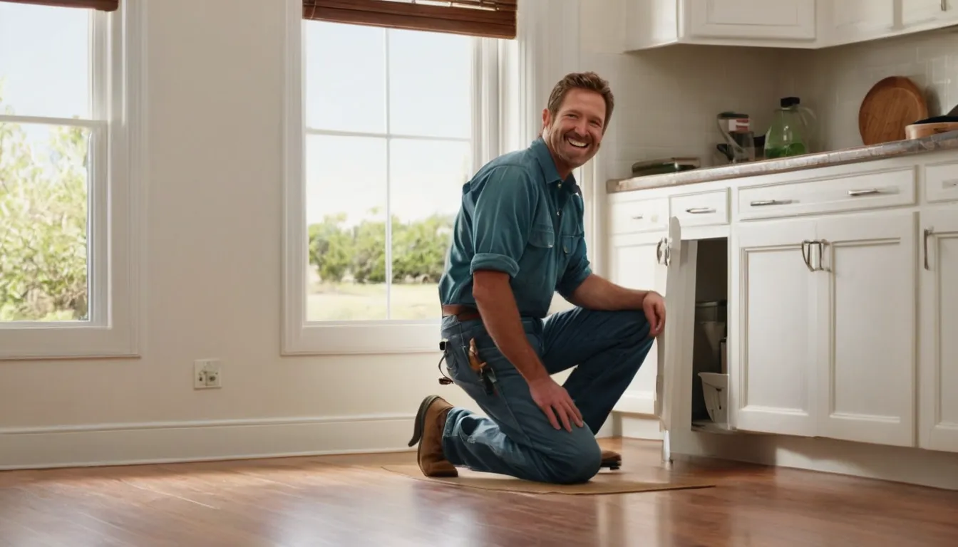 Homeowner pointing out a pest issue to a provider in a Kansas City kitchen